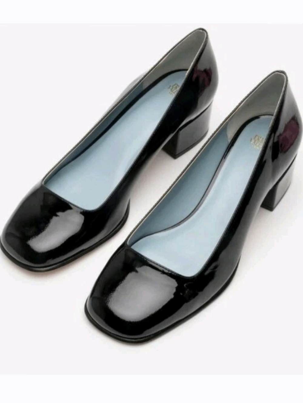 Frances Valentine Doll Patent Black Pump Women's  Size 6.5B NEW